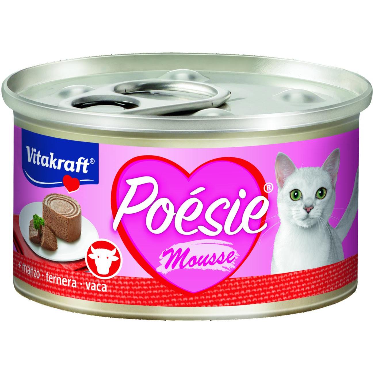 Vitakraft blikje Poésie kalfsvleesmousse 85 g natvoer voor katten