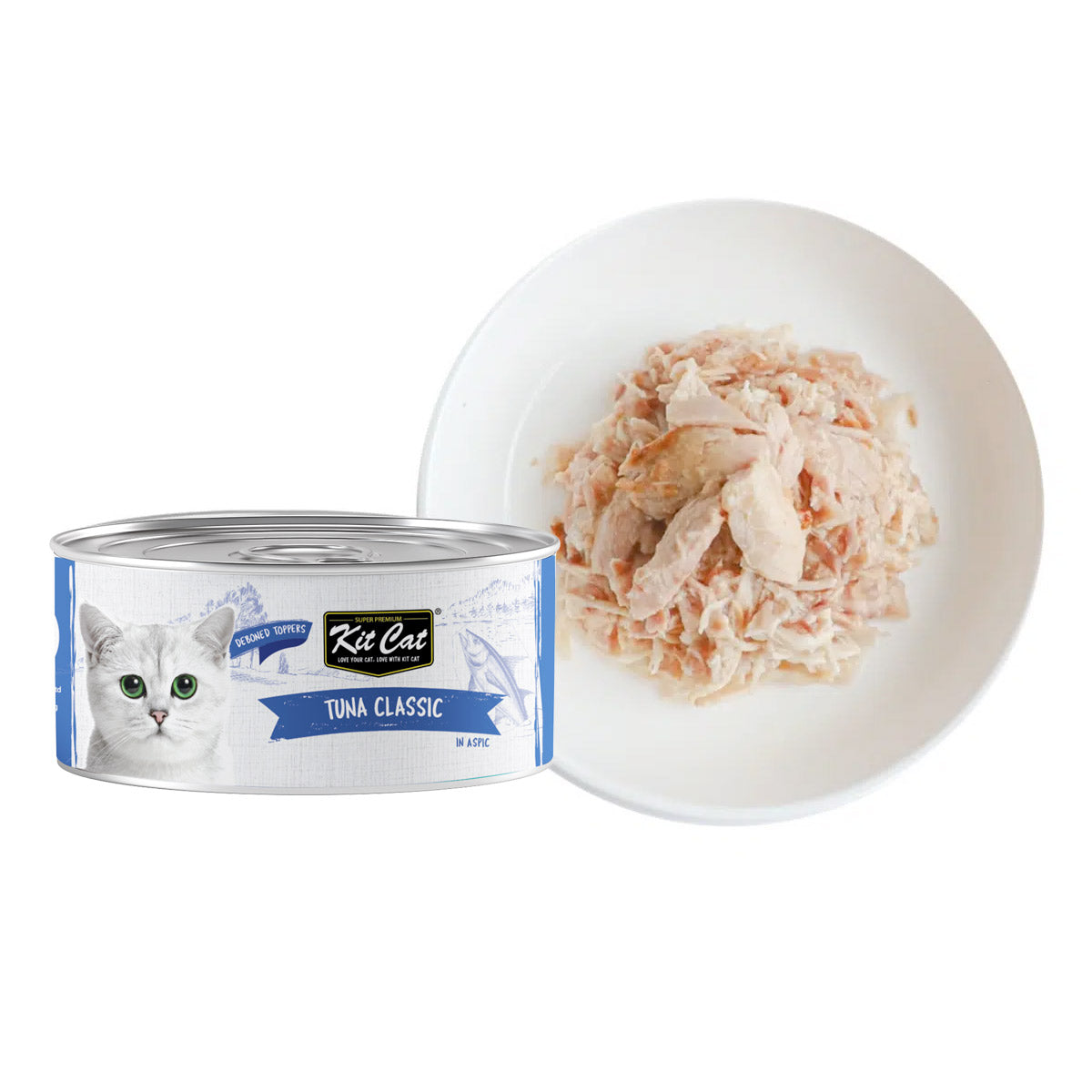 Kit Cat Toppers en boîte - Thon & Katsobushi 80 g Nourriture humide pour chats en gelée