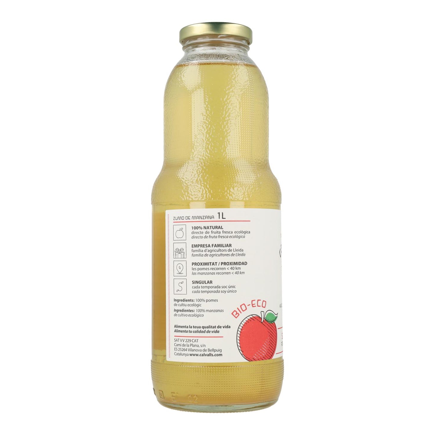 Ökologischer Apfelsaft Cal Valls 1 l
