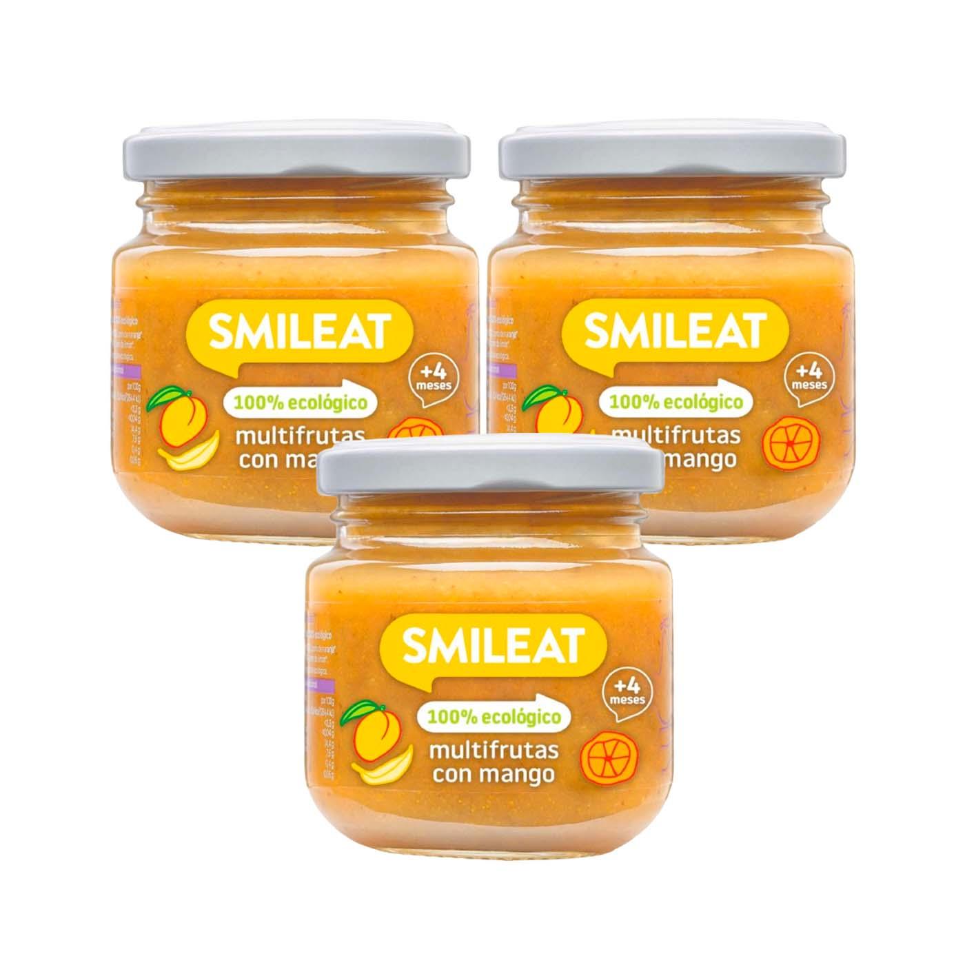 PROMO 3x BIO-potje met meerdere vruchten +6 maanden Smileat 130 g