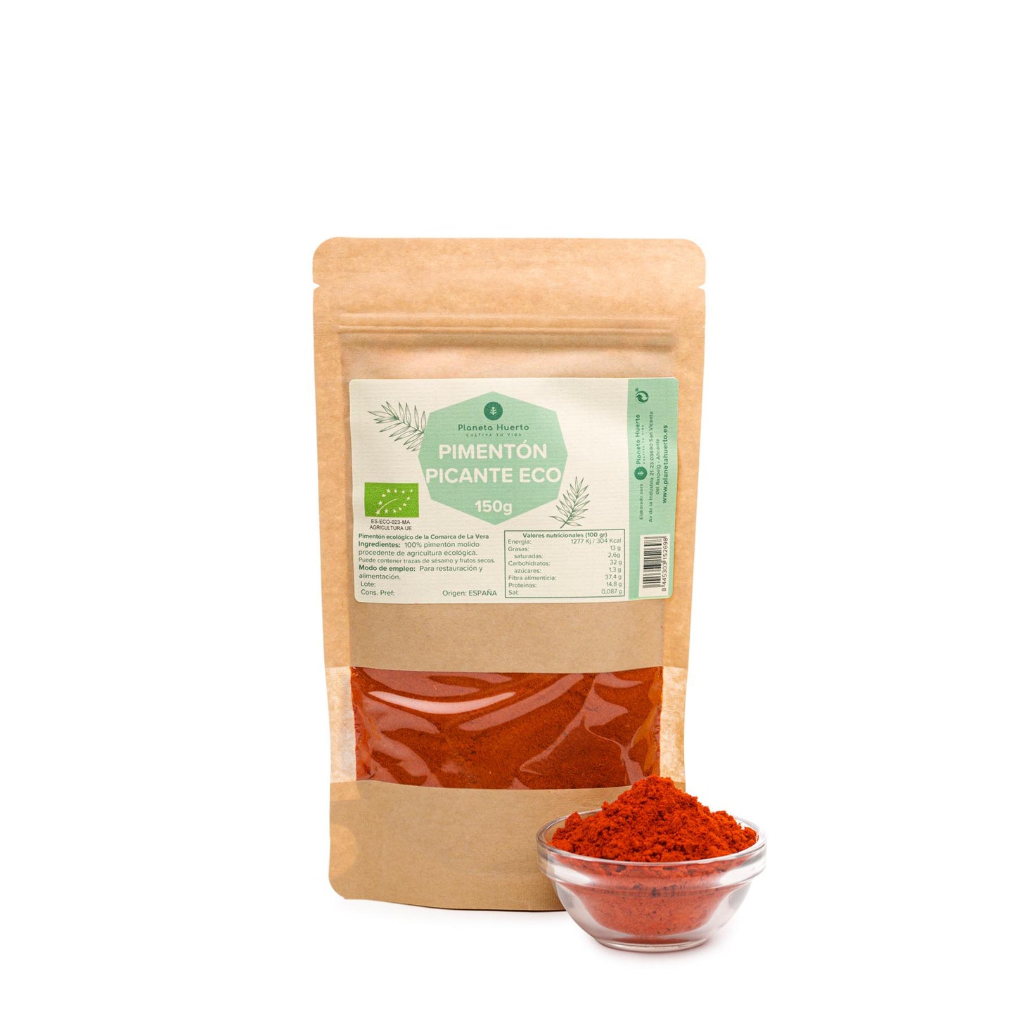 Spicy paprika powder ECO Planeta Huerto 150 g