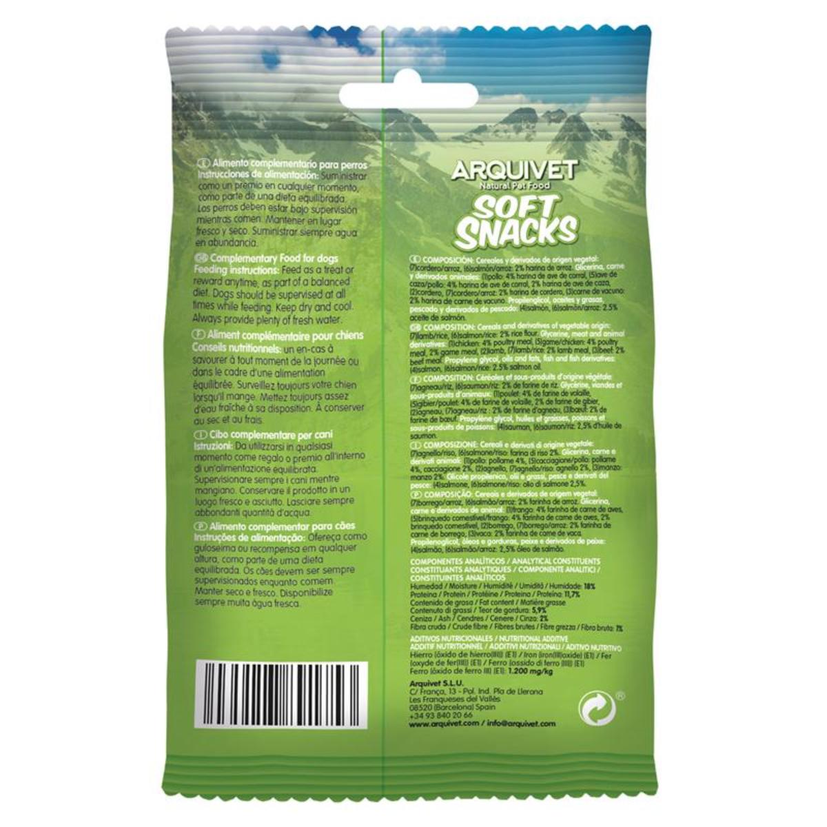 Naturligt hundgodis Soft Snacks Laxben Arquivet 100 g