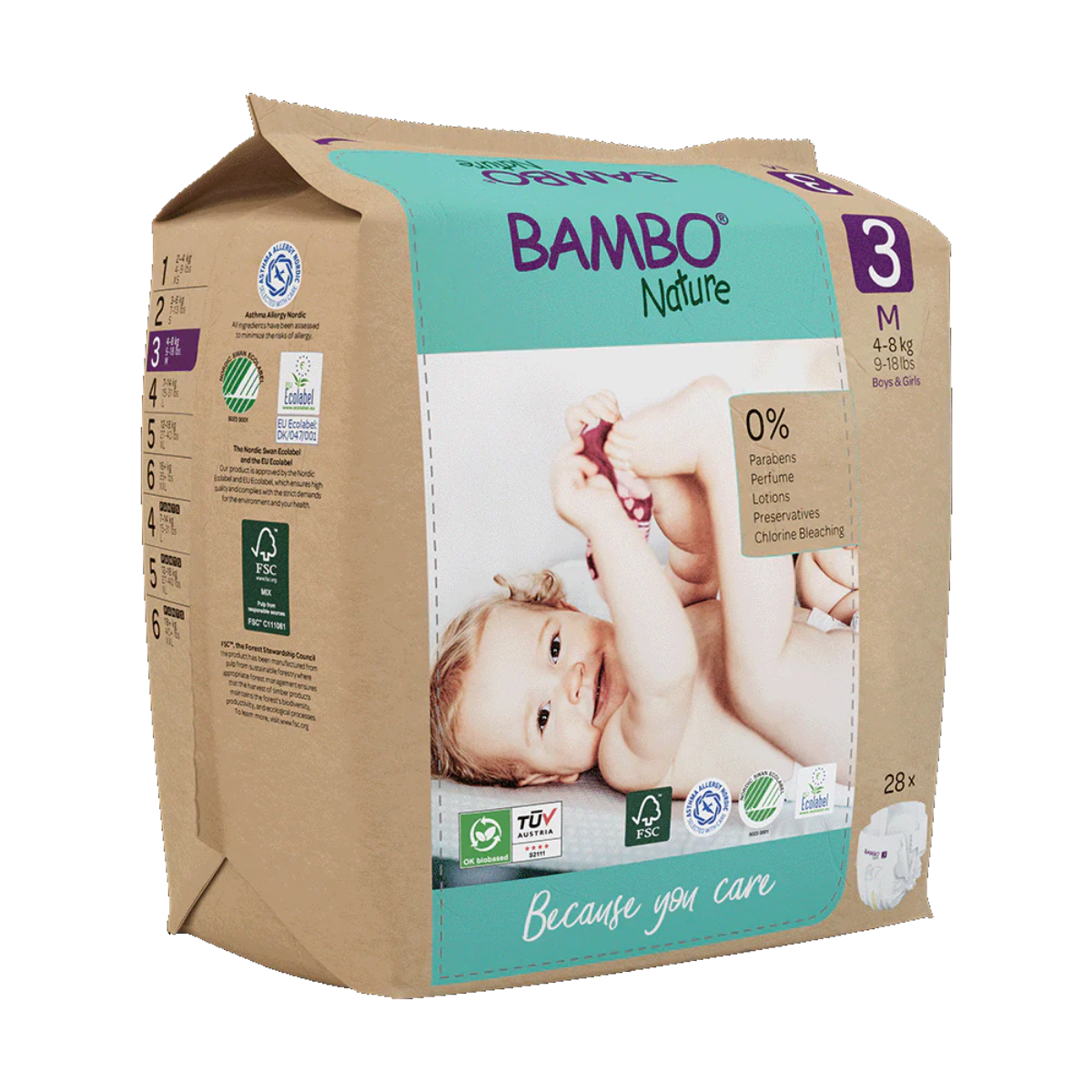 Bambo Nature nappies T3 (4-8 kg) 28 units