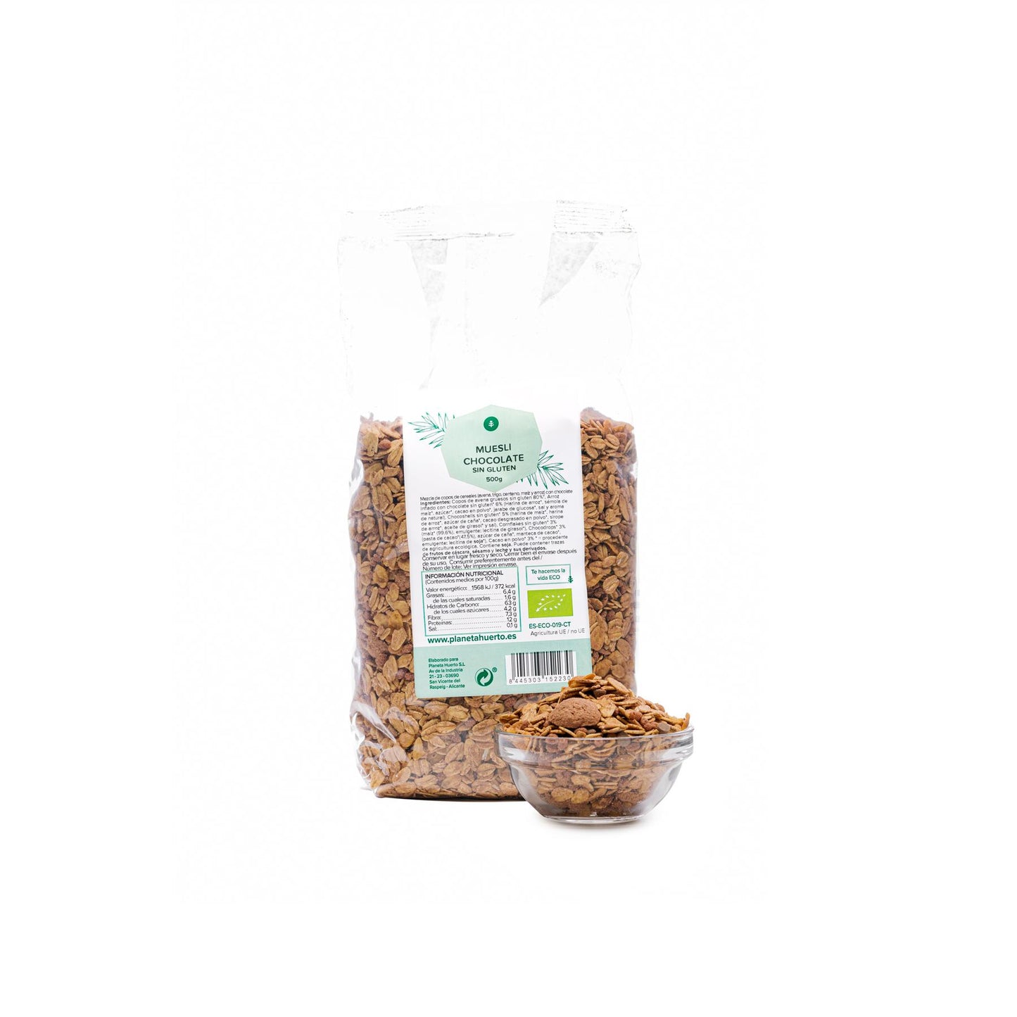 Glutenvrije Chocolade Muesli ECO Planeta Huerto 500 g
