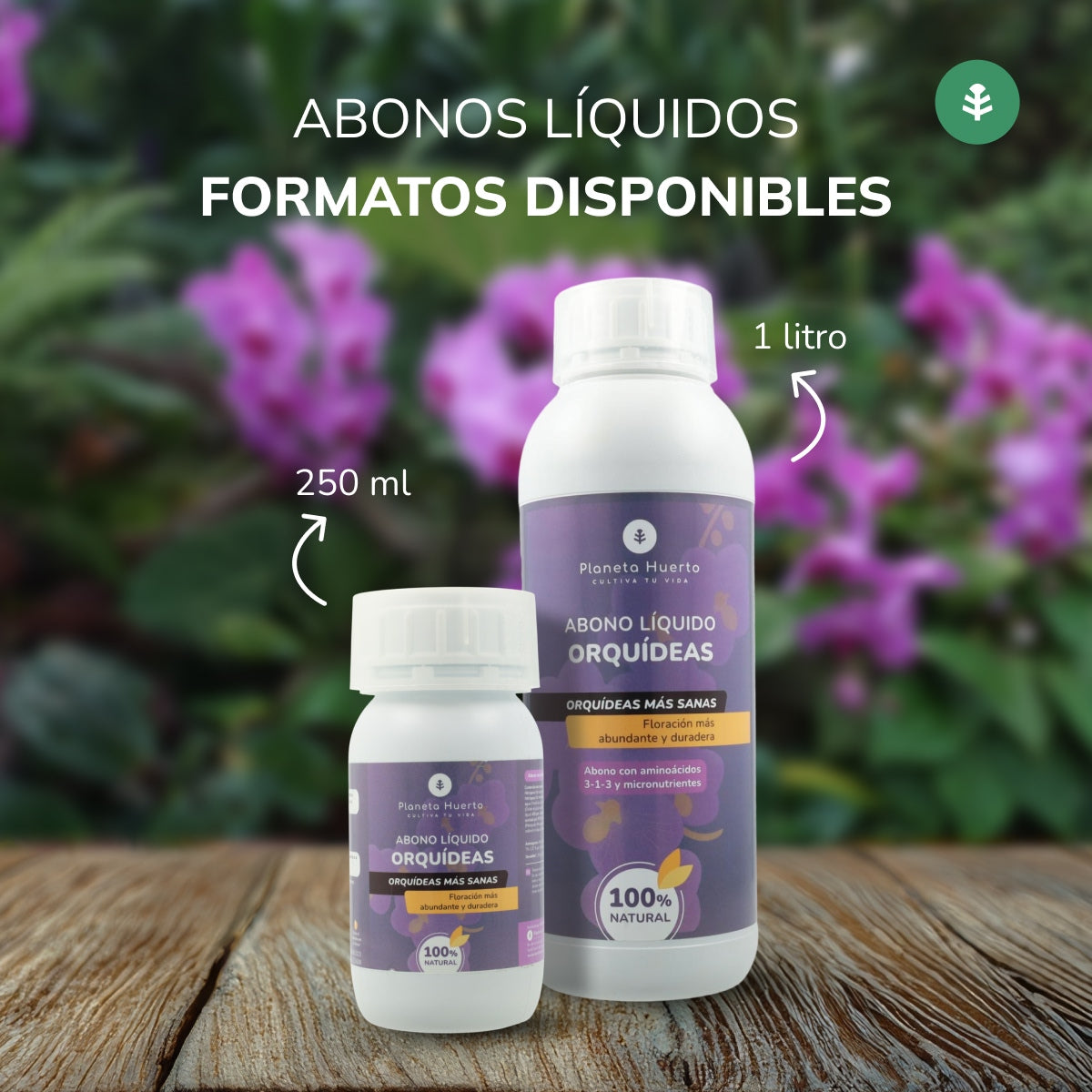 Concime liquido per orchidee Planeta Huerto 1 l