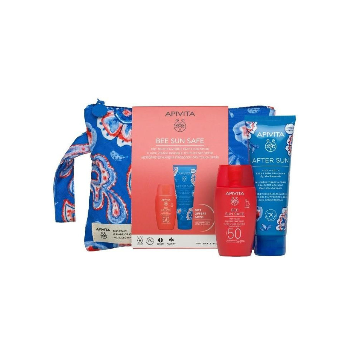 Niewidoczny fluid do twarzy o suchym wykończeniu SPF50 + PREZENT express beauty i środek do mycia twarzy