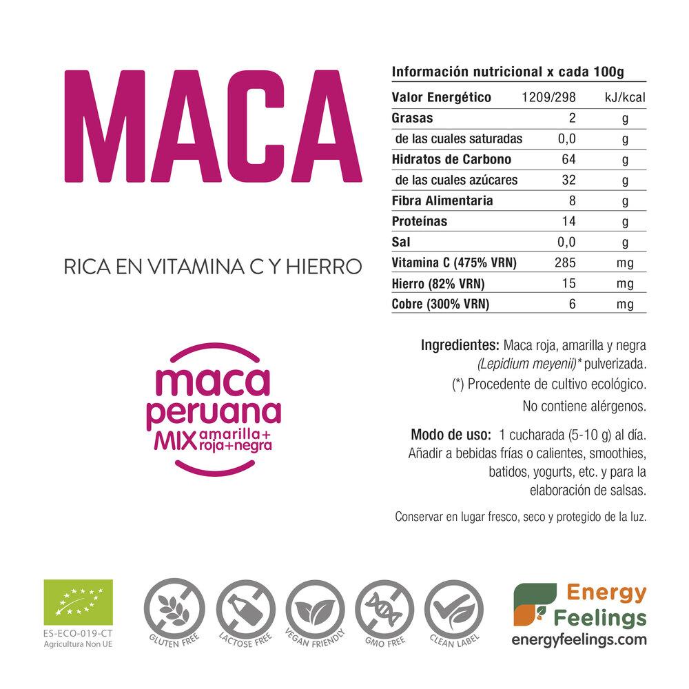 2-pack Maca BIO i pulverform Energy Feelings 1 kg