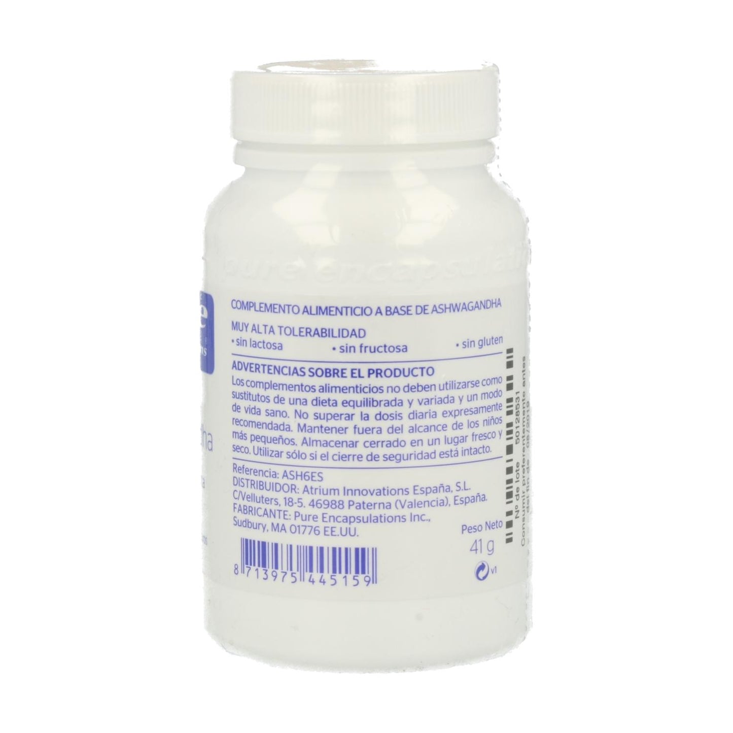 Ashwagandha 60 kapsułek Pure Encapsulations