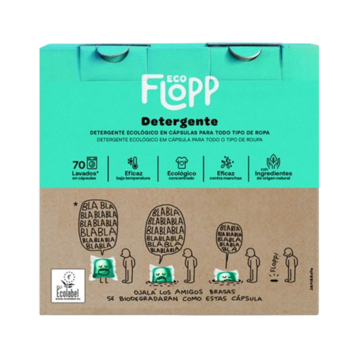 Pack 2 x Detergente ropa ECO Flopp 70caps
