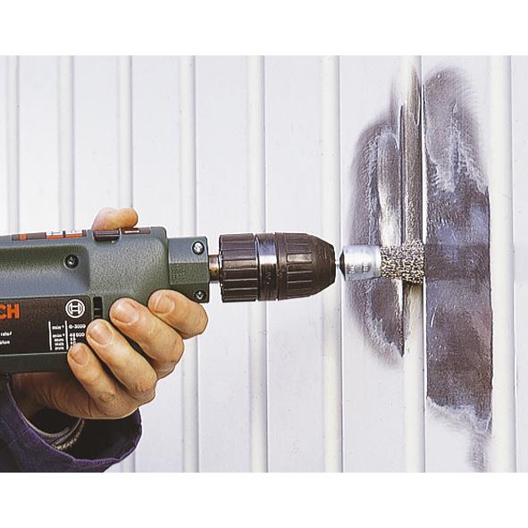 Metallborste för borrmaskiner med sexkantig skaft 1/4" (6,35 mm) Ø 25 mm