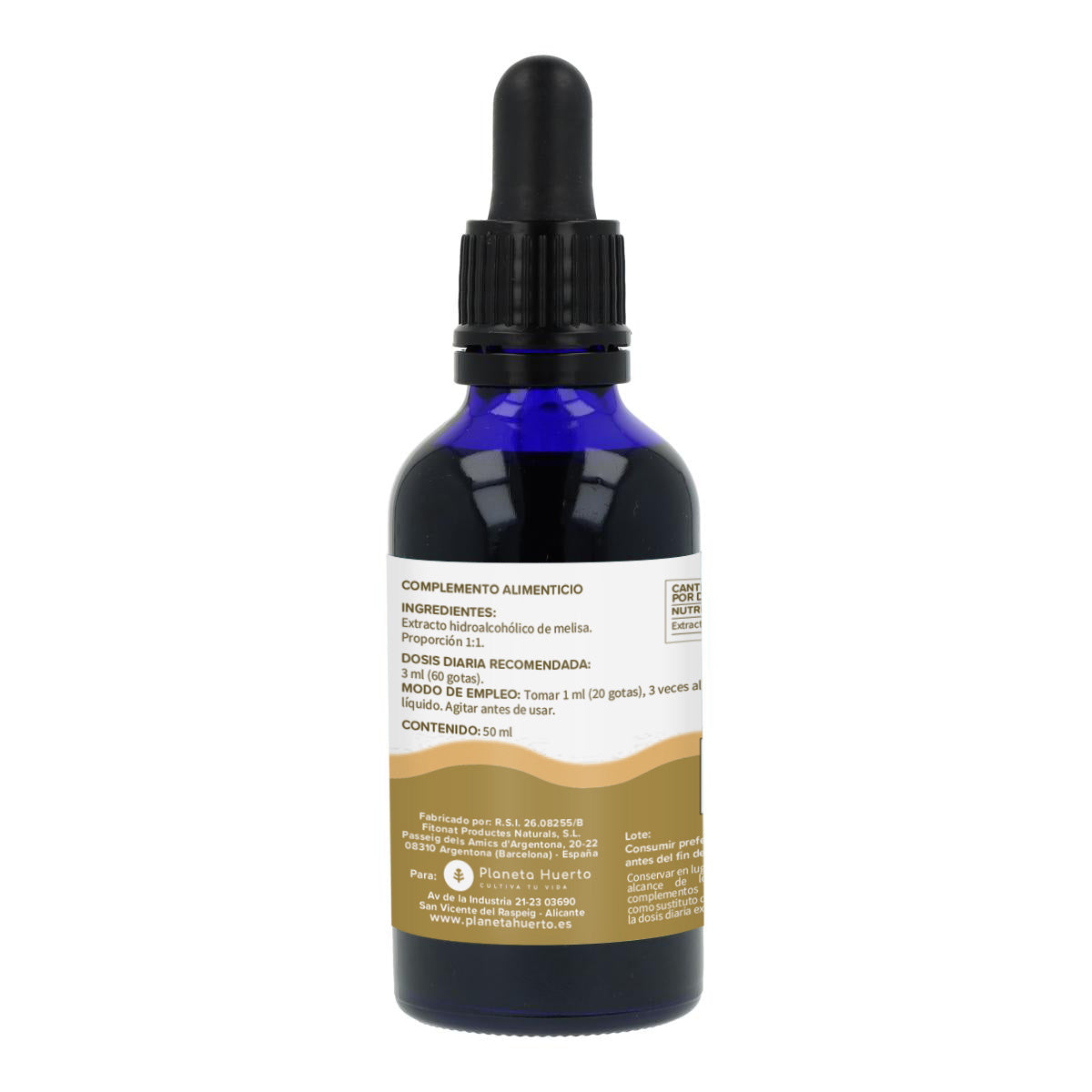 Zitronenmelisse-Extrakt Planeta Huerto 50 Ml.