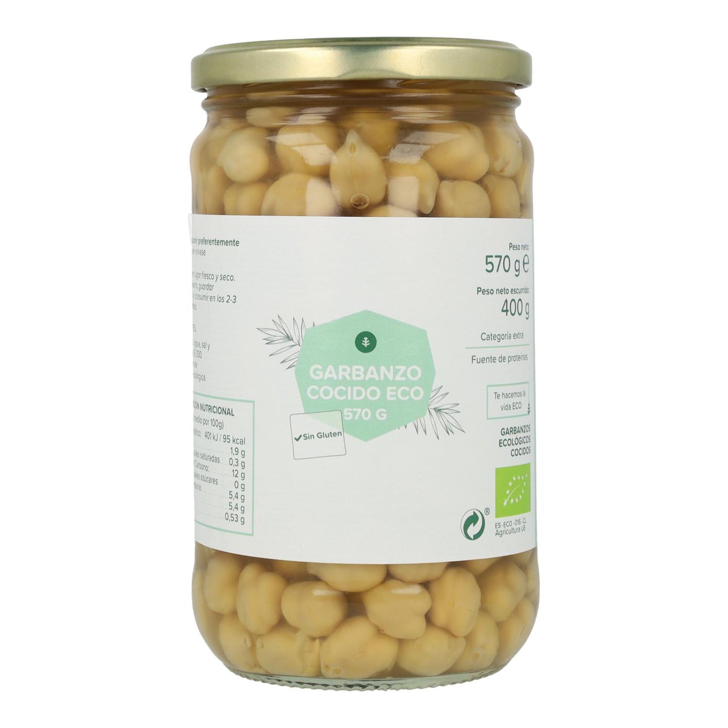 Pois chiches cuits ECO Planeta Huerto 570 g