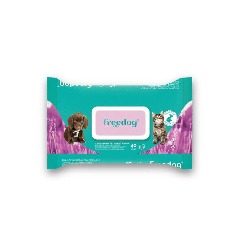 Lavender and Vanilla Wet Wipes for Dogs and Cats Freedog 40 pcs