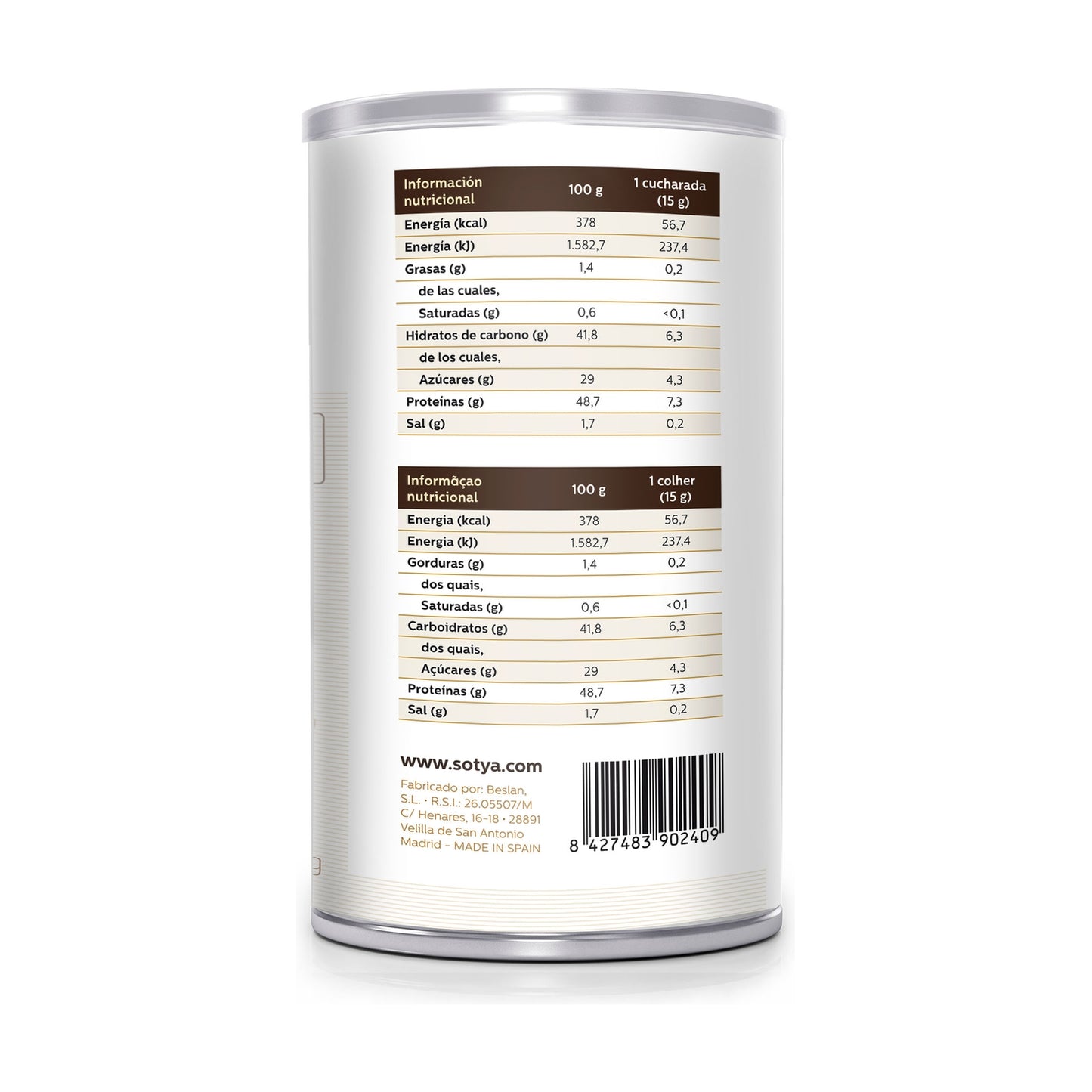 Sotya sojadrank in poedervorm 550 g