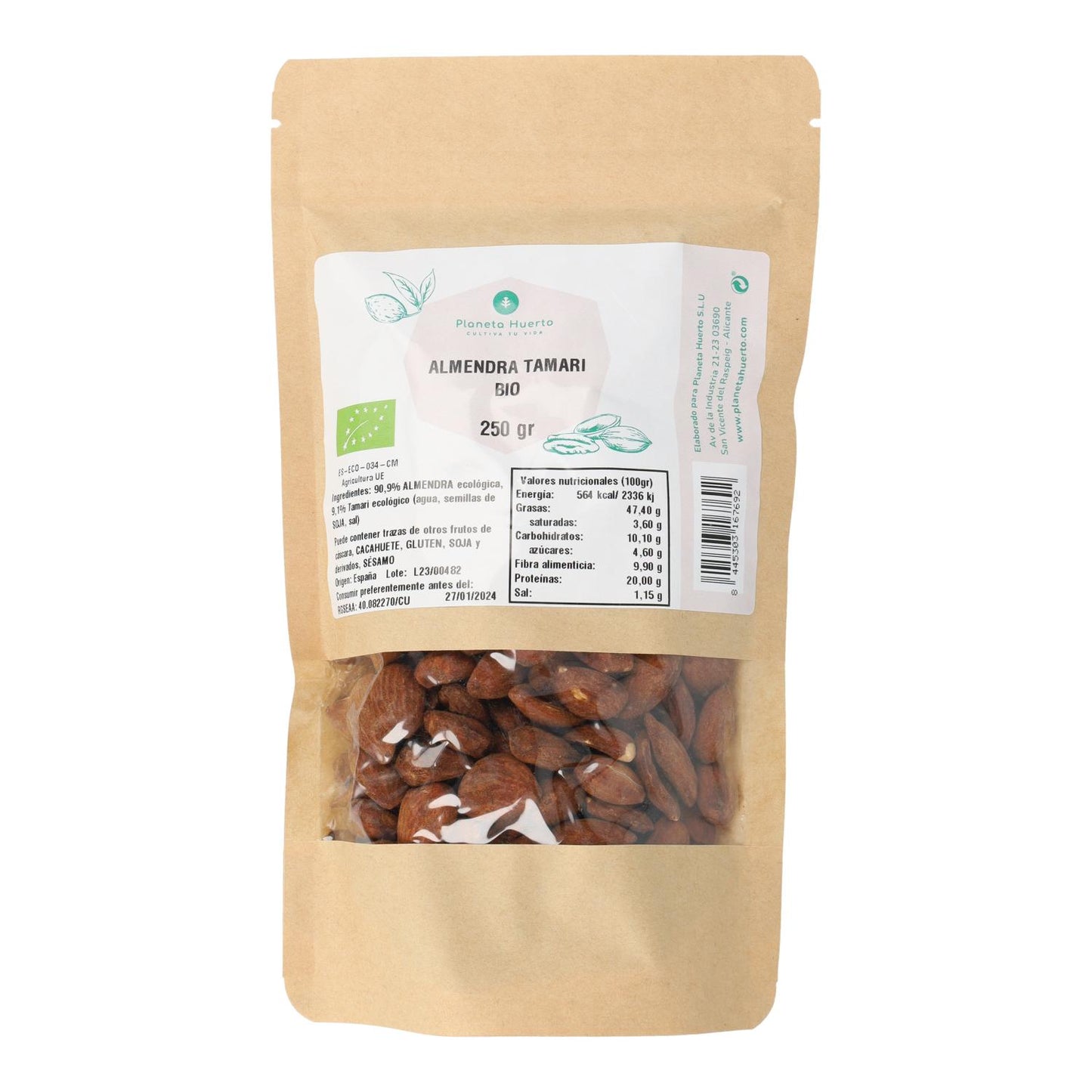 Almond tamari ECO Planeta Huerto 250 g