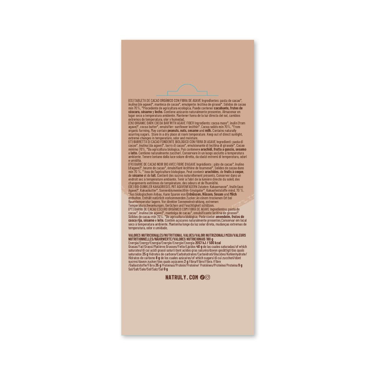 Tabletka czekolady Chocolicious BIO czekolada gorzka Natruly 85 g