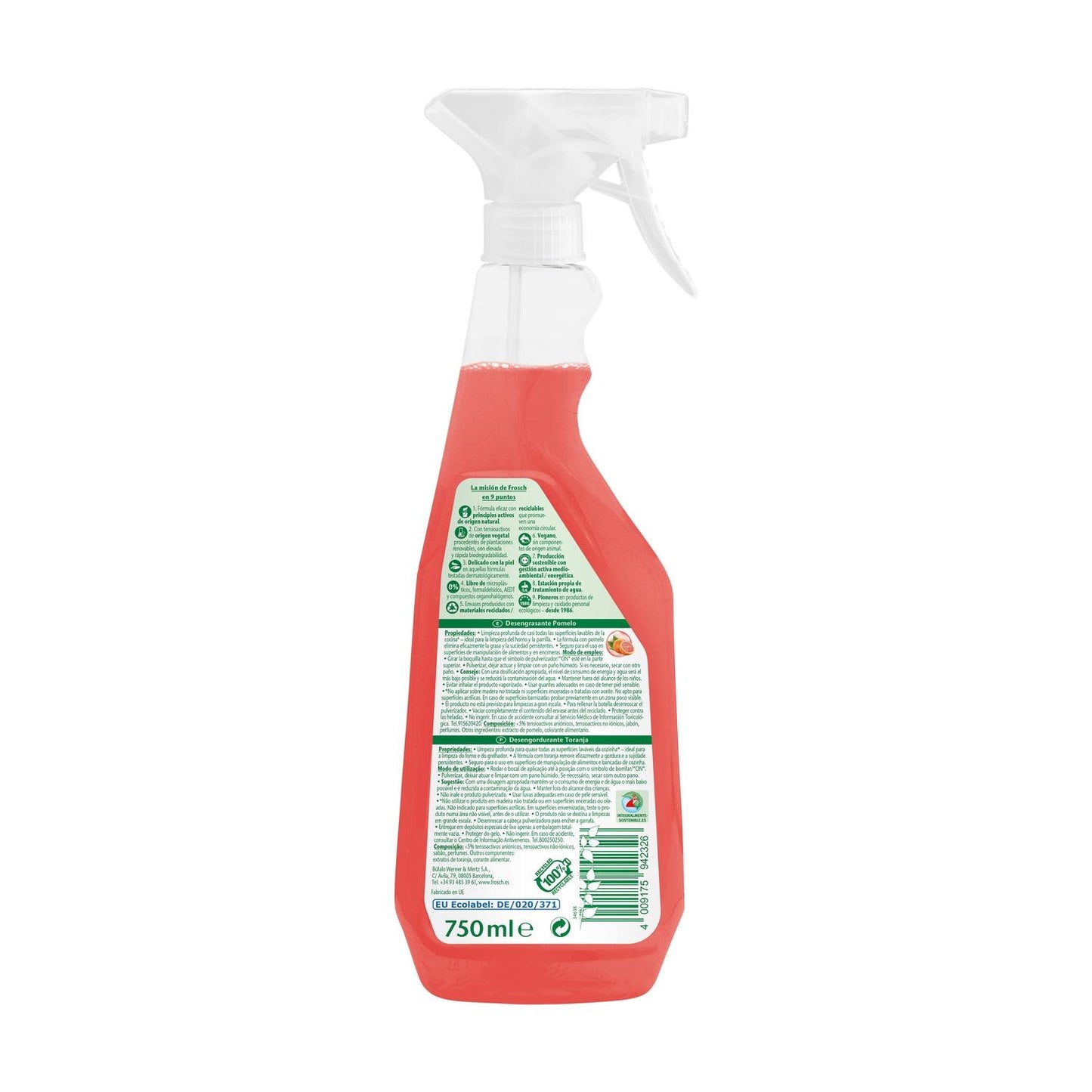 Confezione da 10 sgrassatori al pompelmo Frosch