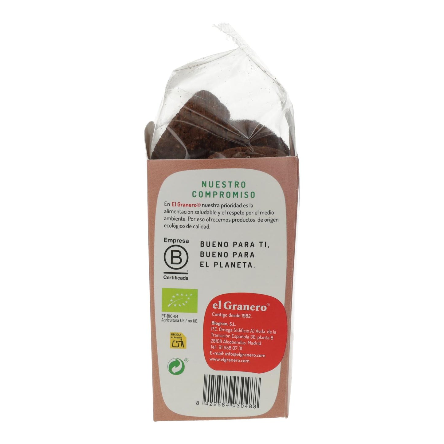 Biscotti artigianali con carruba biologica El Granero, 250 g