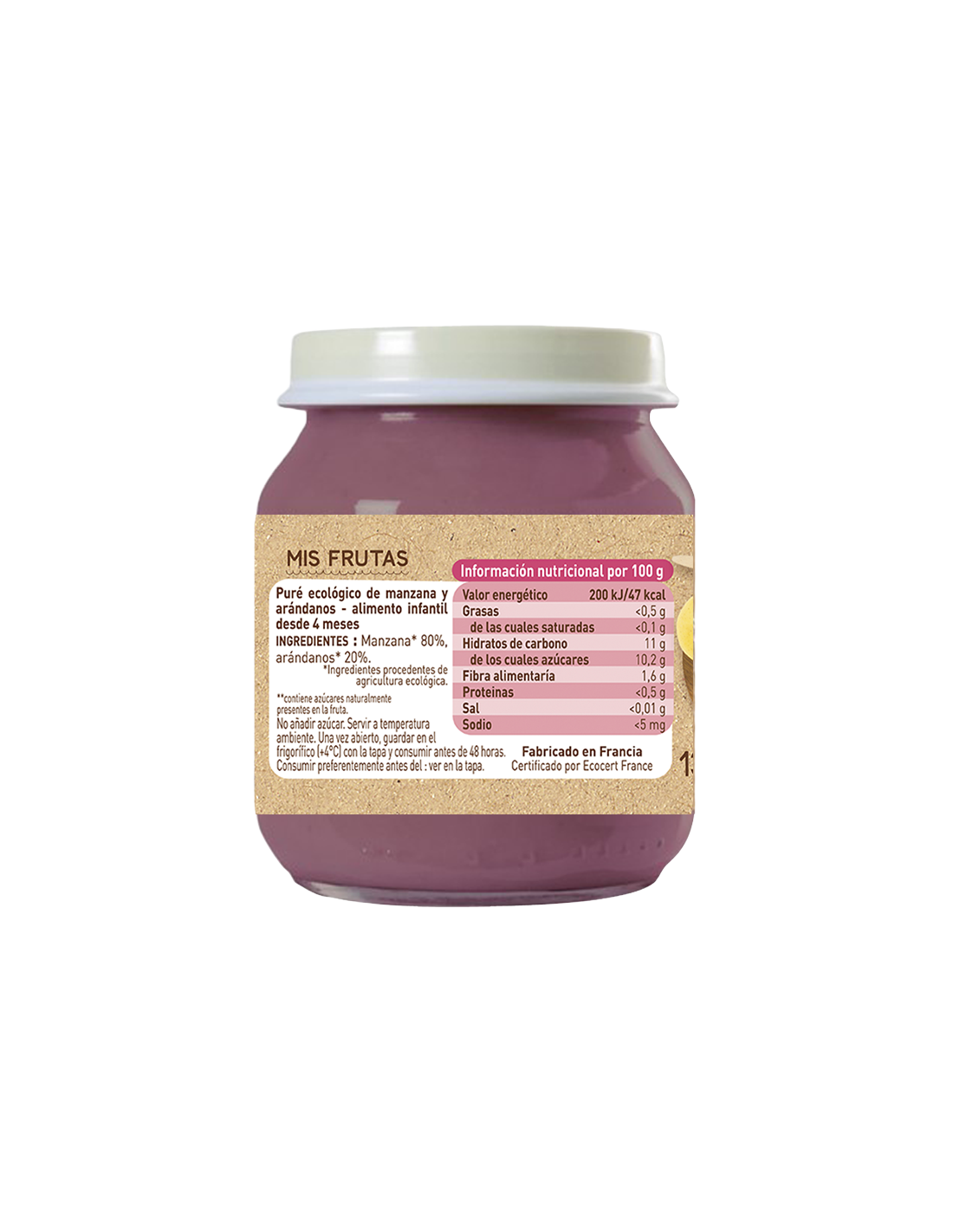 Potje appel en bosbessen Babybio 130 g