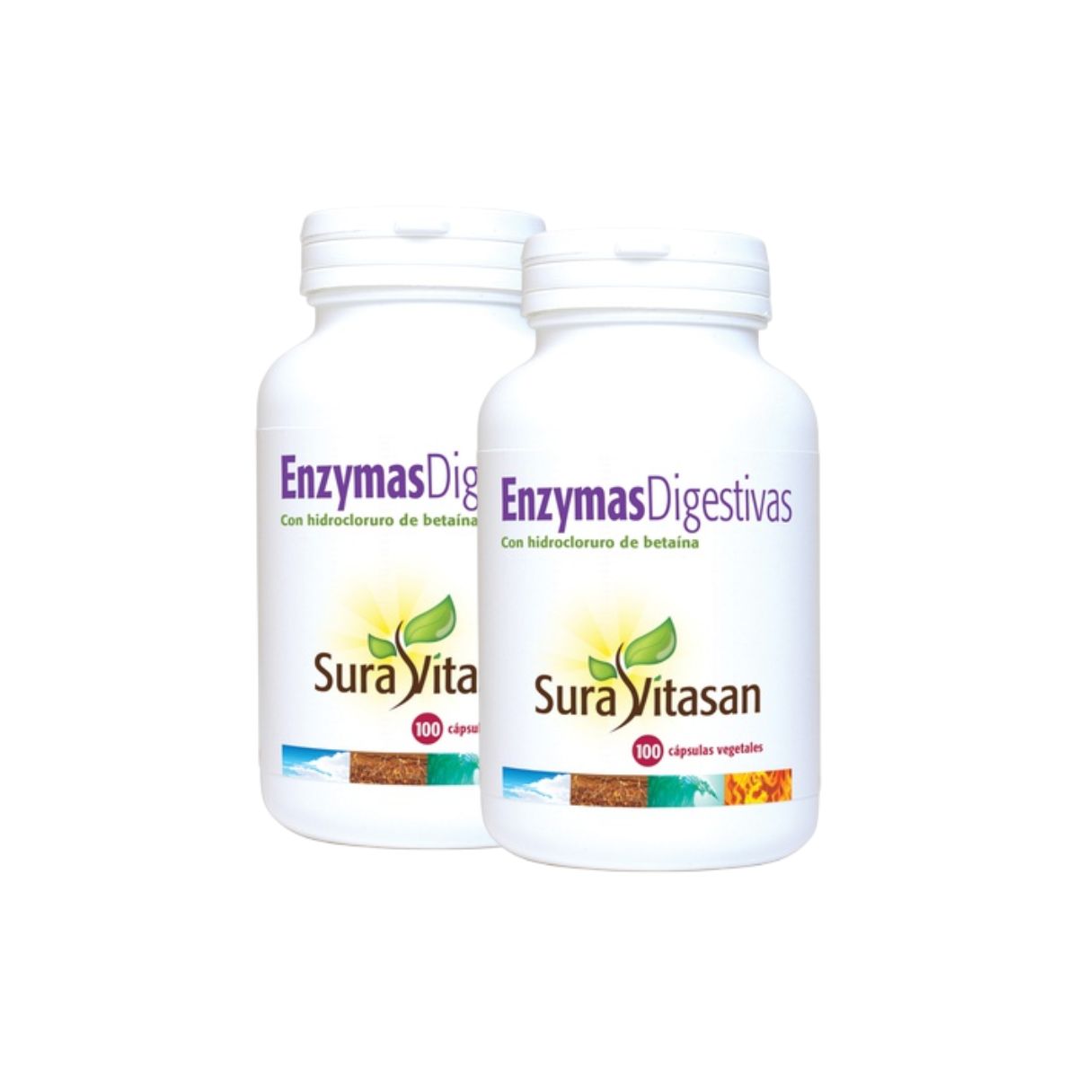 2-pack Sura Vitasan matsmältningsenzymer, 100 kapslar