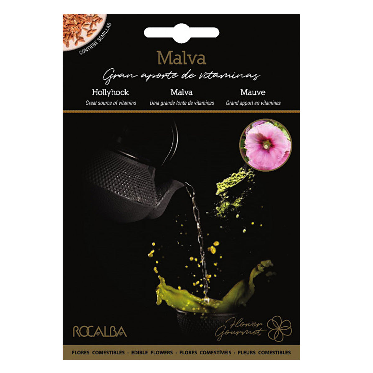 Ätbara blommor av malva, Rocalba