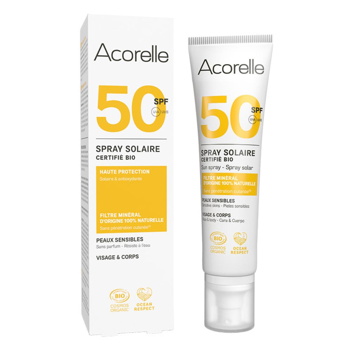 Spray solaire pour le corps SPF 50 Acorelle 100 ml