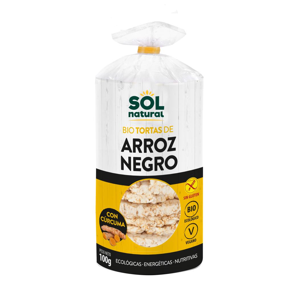 Reiskuchen mit schwarzem Reis und Kurkuma von Sol Natural 100 g
