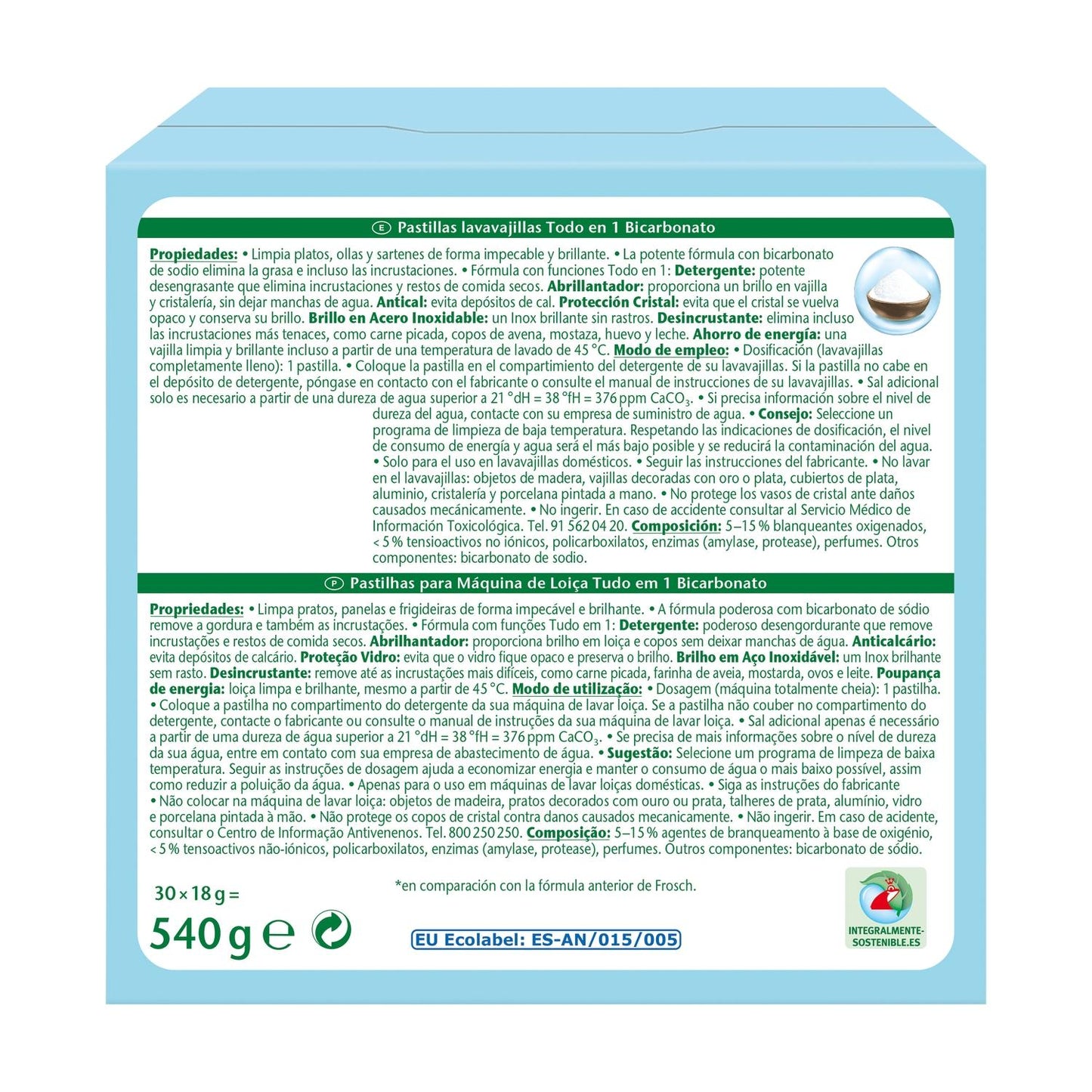 10-pack diskmedel Frosch 30 tabletter