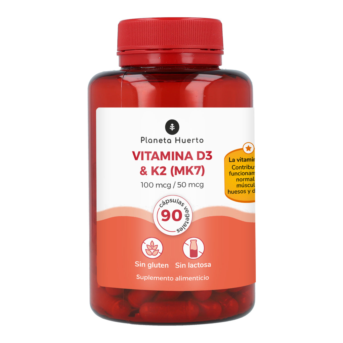 Vitamine D3 & K2 (Mk7) Planeta Huerto 90 Caps