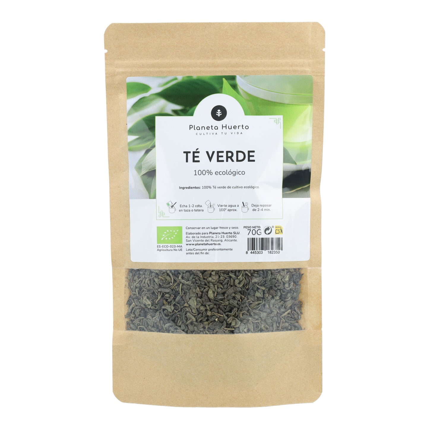 Krut för grönt te ECO Planeta Huerto 70g