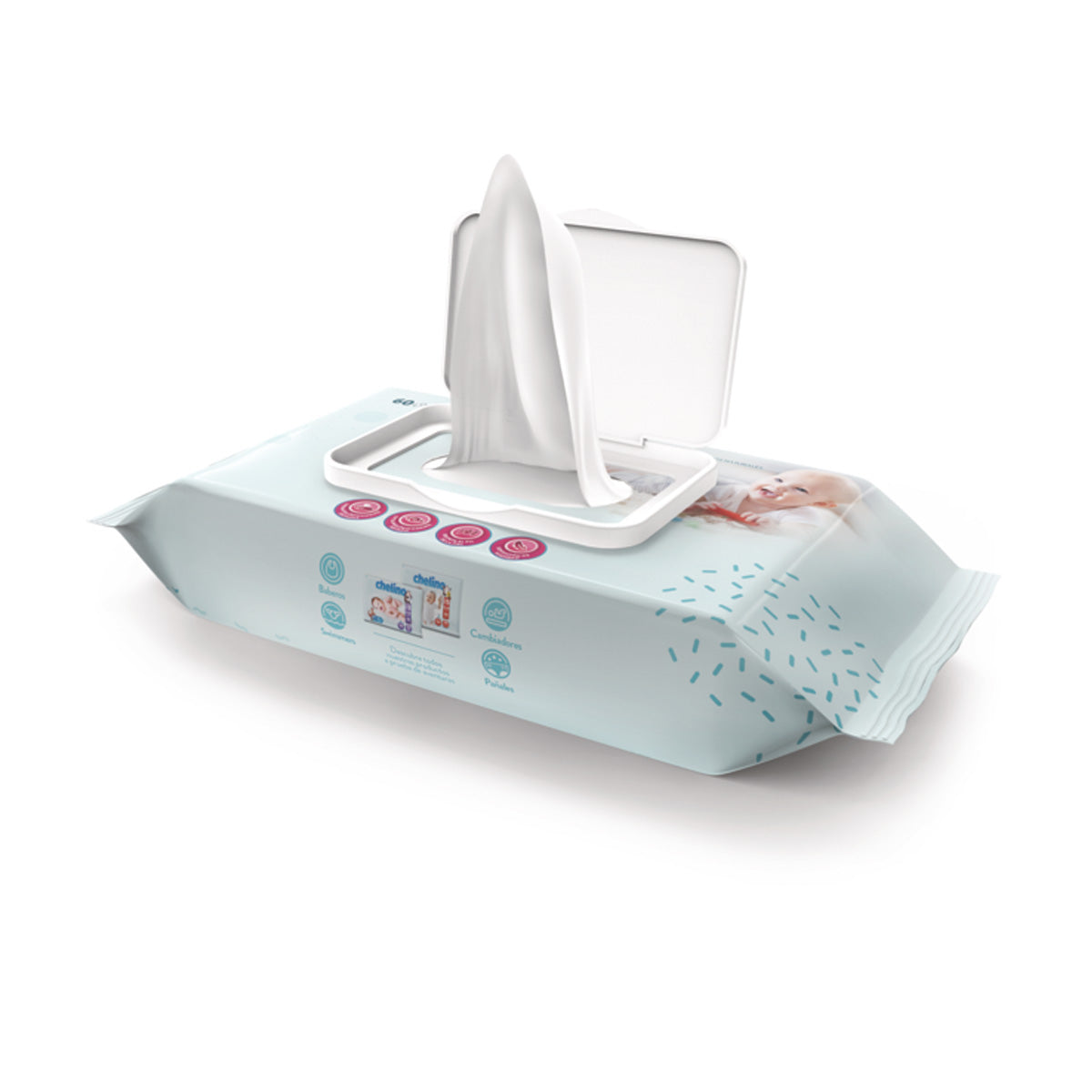 Dermo-sensitive Babyfeuchttücher Chelino 60 Stück