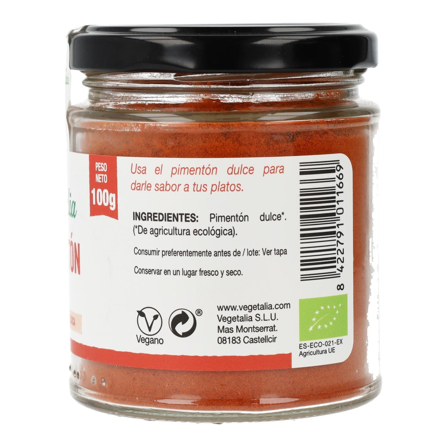 Pimentón Rojo Dulce Vegetalia 100 gr