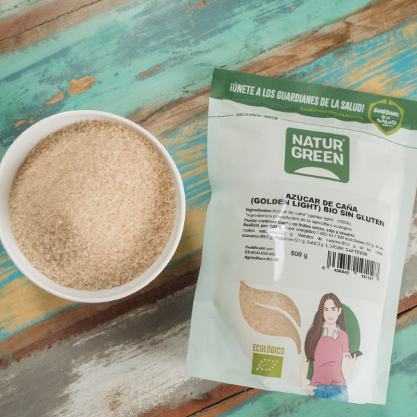 Cukier trzcinowy (golden light) Bio Naturgreen 500 g