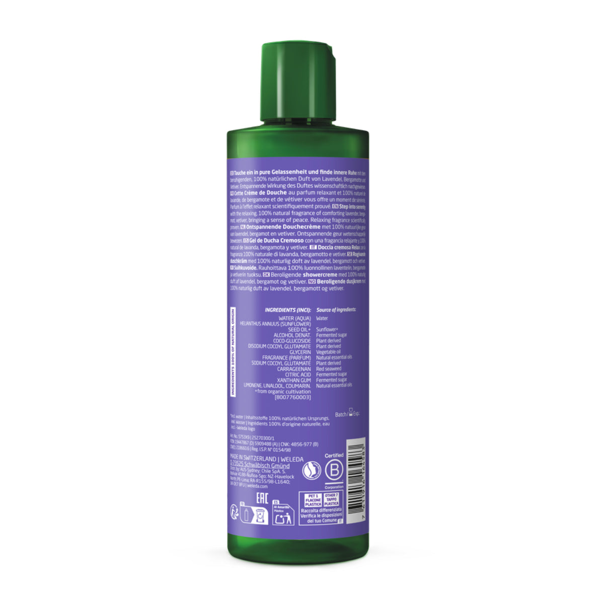 Gel douche crémeux Relax Lavande Weleda 400 ml