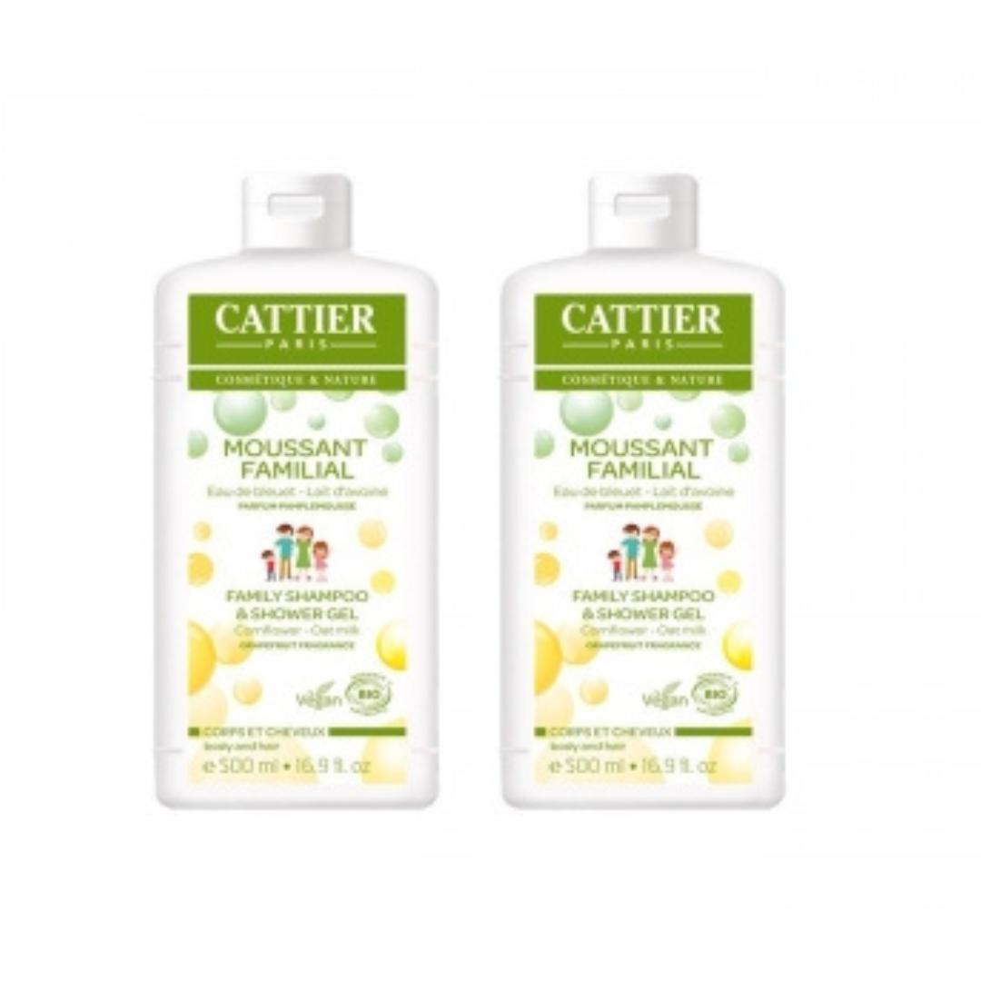 Pakket 2x Cattier milde douchegel en shampoo 2x500 ml