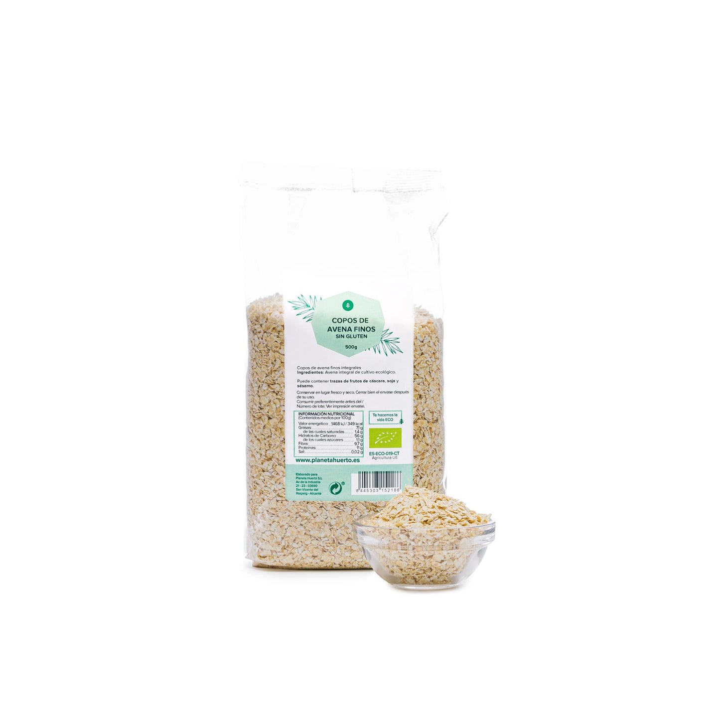 Flocons d'avoine sans gluten ECO Planeta Huerto 500 g