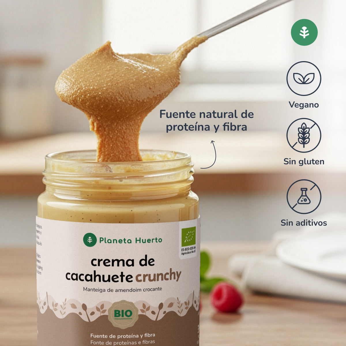 Crema di arachidi croccante ECO Planeta Huerto 350 g