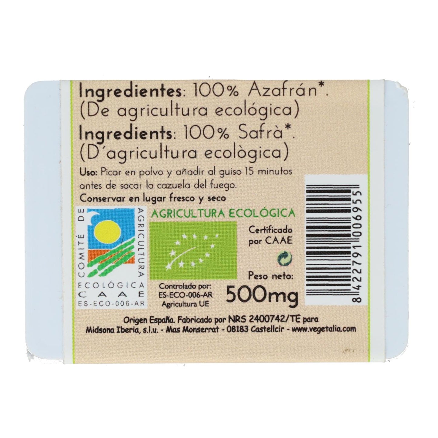 Bio-Safran Vegetalia 0,5 g