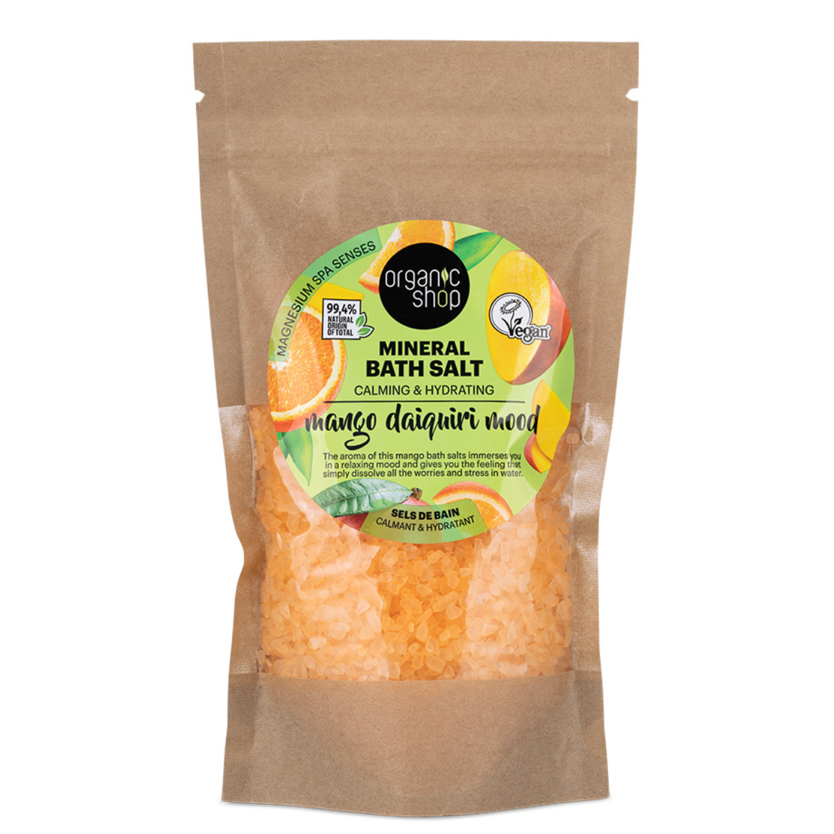 Sels de bain minéraux mangue daiquiri mood Organic Shop 500 g