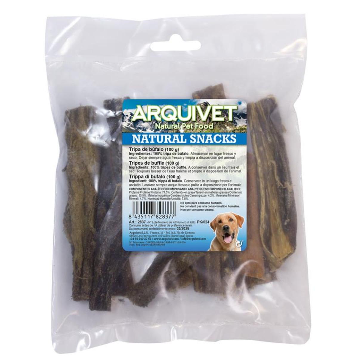 Arquivet natural buffalo tripe dog snack 100 g