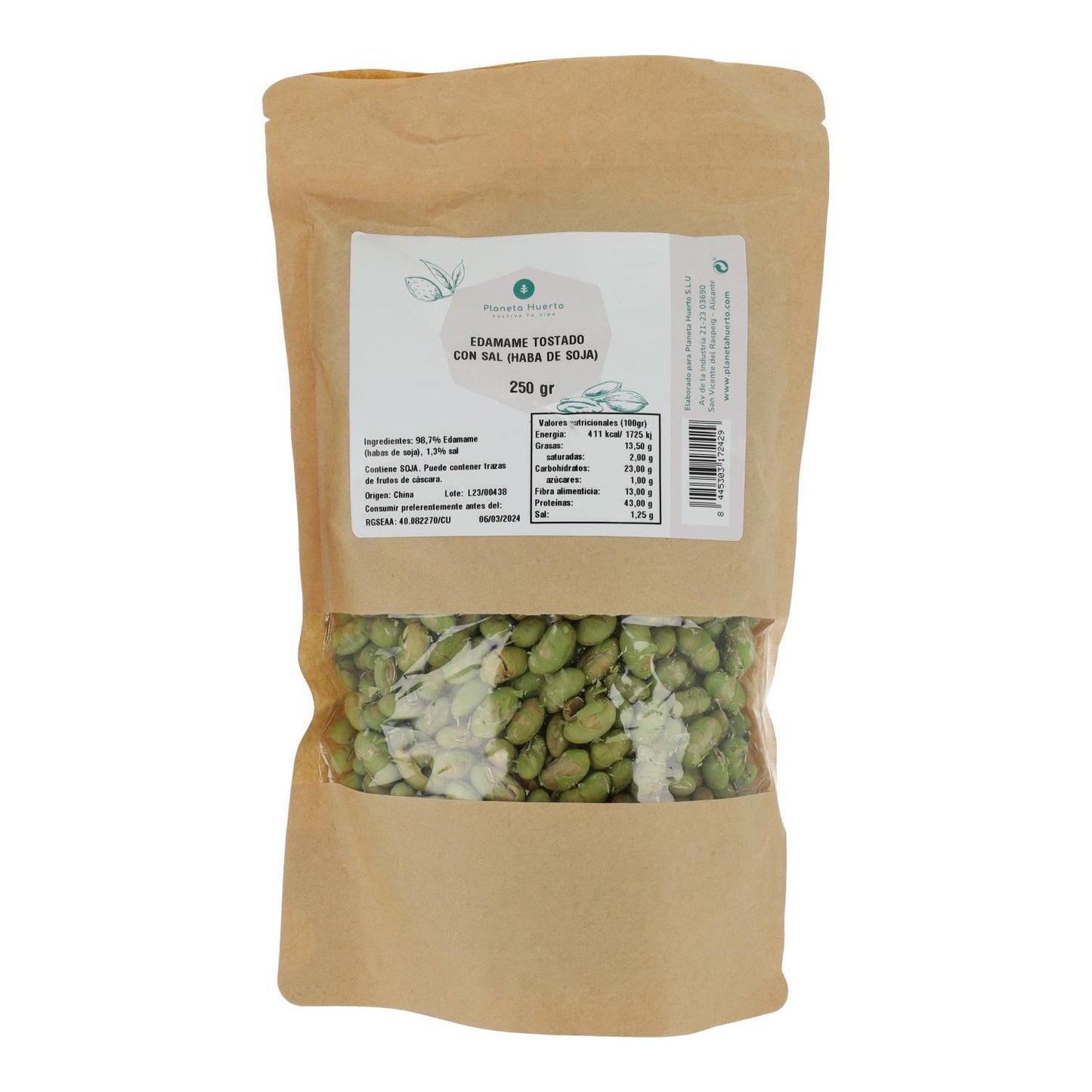Prażony i solony edamame Planeta Huerto 250gr