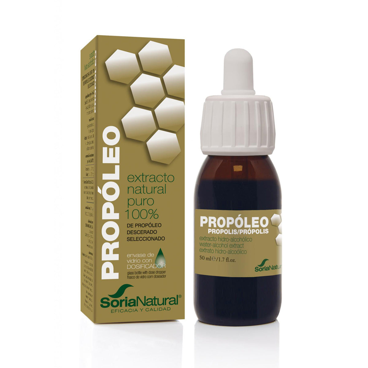 Hydroalkoholisk propolis-extrakt, Soria Natural, 50 ml