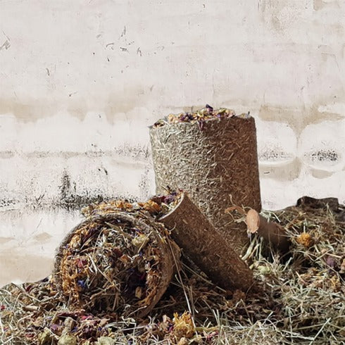 Tunnel riempito di fieno snack per conigli e roditori Ribero piccolo