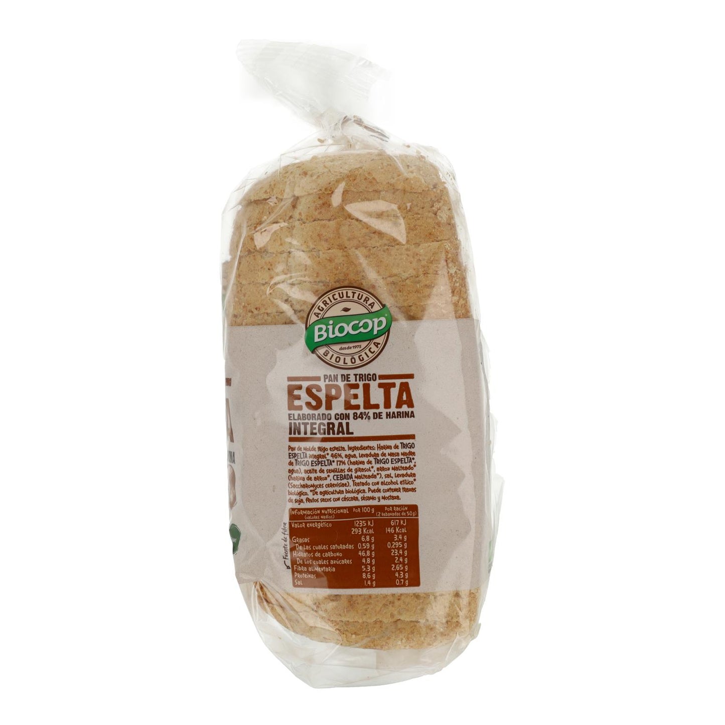 Pan de Molde Espelta Integral BIO Biocop 400 g