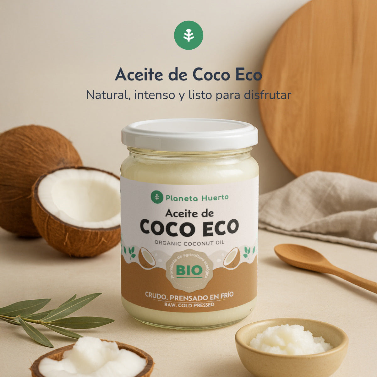 Packung 2x ECO Planet Orchard Natives Kokosnussöl 500 ml