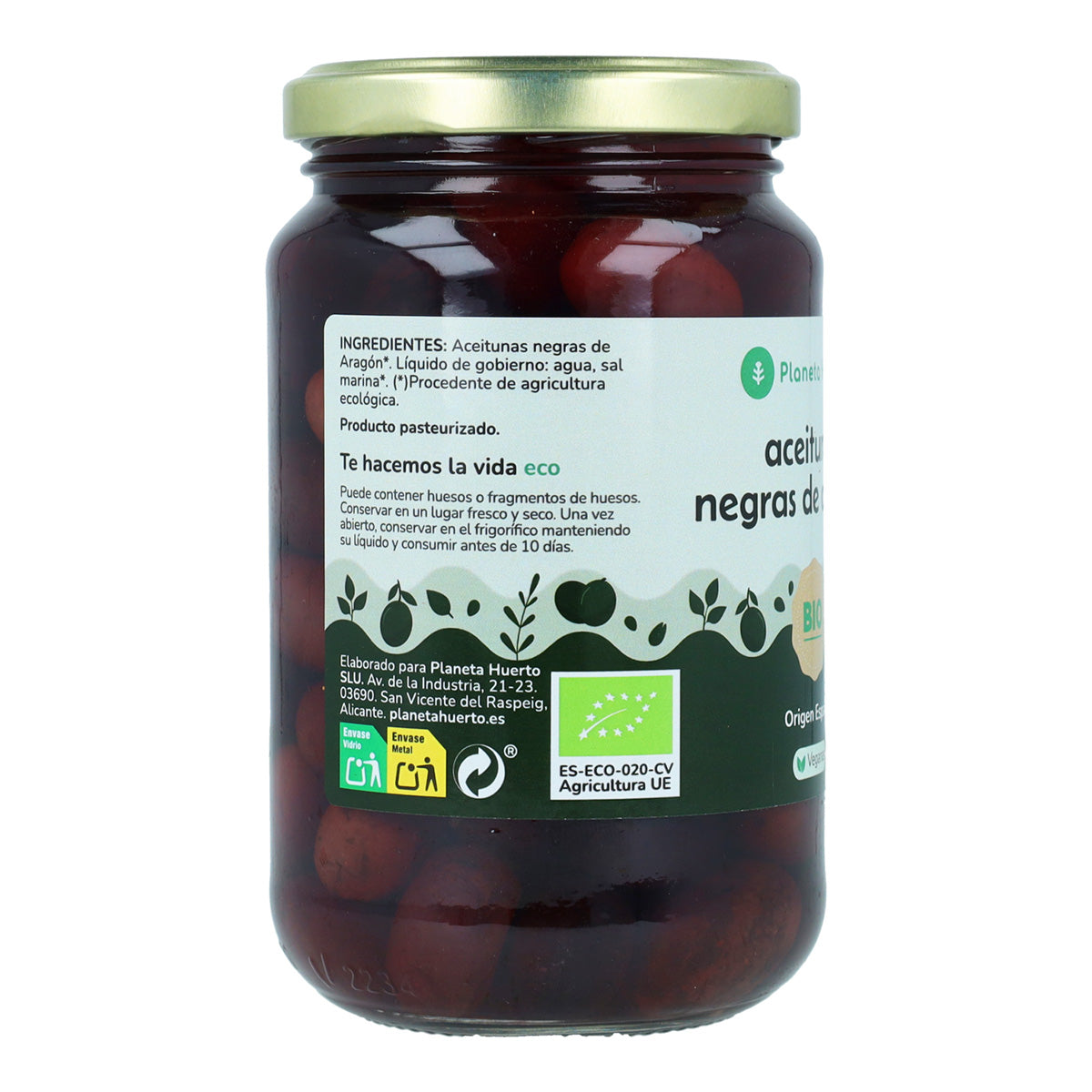 Czarne oliwki z Aragonii Eco Planeta Huerto 390 gr