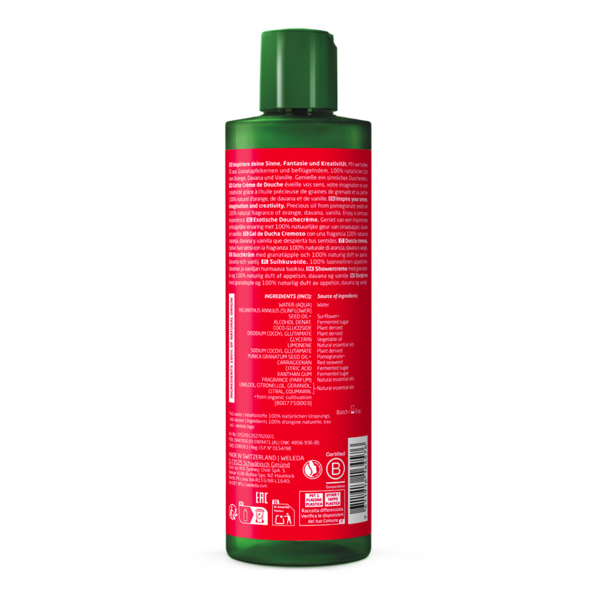 Cremiges Duschgel Inspire Granatapfel Weleda 400 ml
