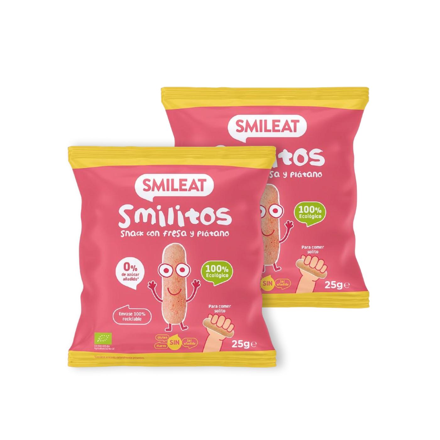 2er-Pack Smilitos Erdbeer- und Bananenwürmchen ECO Smileat 25 g