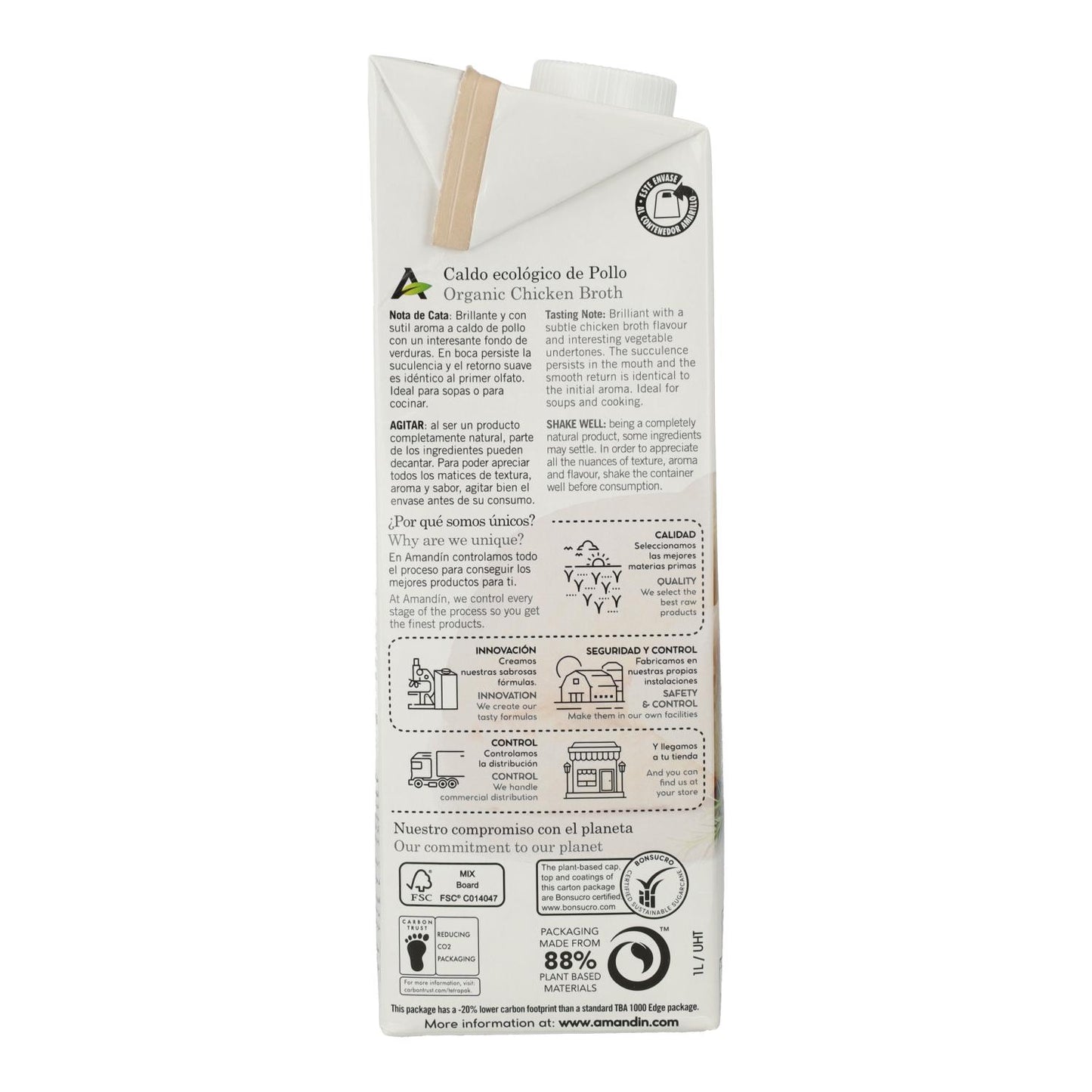 Bouillon de poulet Amandin 1 L