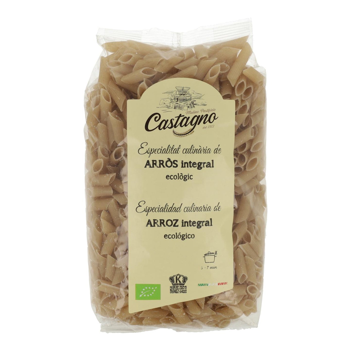 Makaroner av fullkornsris ECO Castagno 500 g